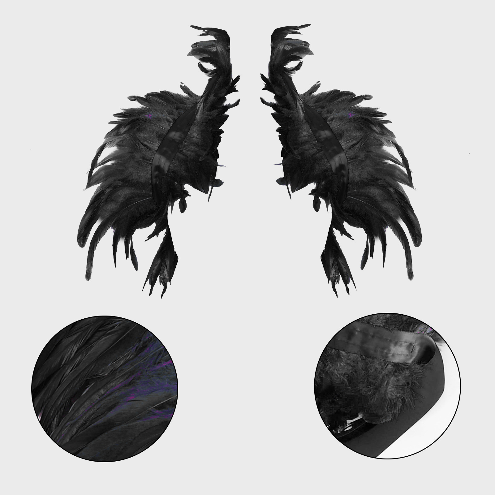 Women'S Accessories Amazon - Amazon Cross-border Gothic Feather Shawl Halloween