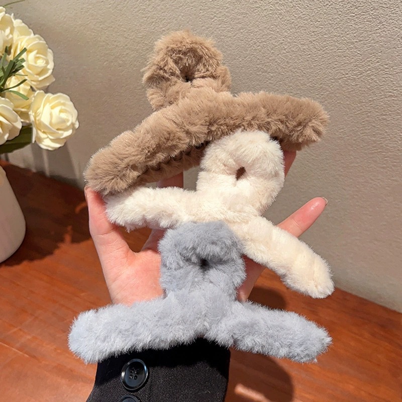 Women'S Winter Accessories Set - Spring Winter Faux Fur Hair Claw