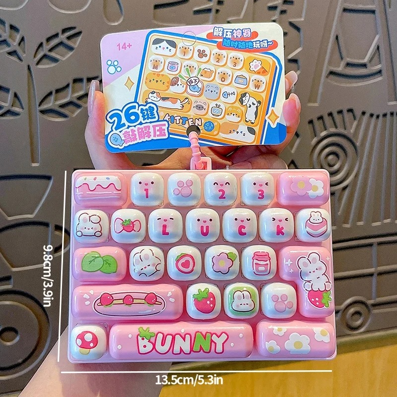 26-Grid Anti-Stress Keyboard K - Women'S Keychain Accessories recension och pris