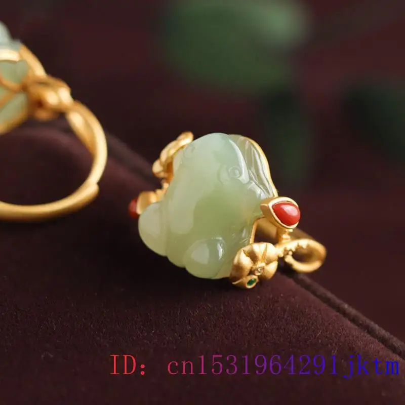 Green Jade Frog Rings Charms N - Women'S Accessories Rings recension och pris