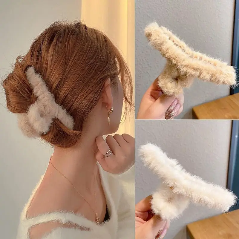 Large Plush Hair Claw Shark Cl - Women'S Winter Accessories Set recension och pris
