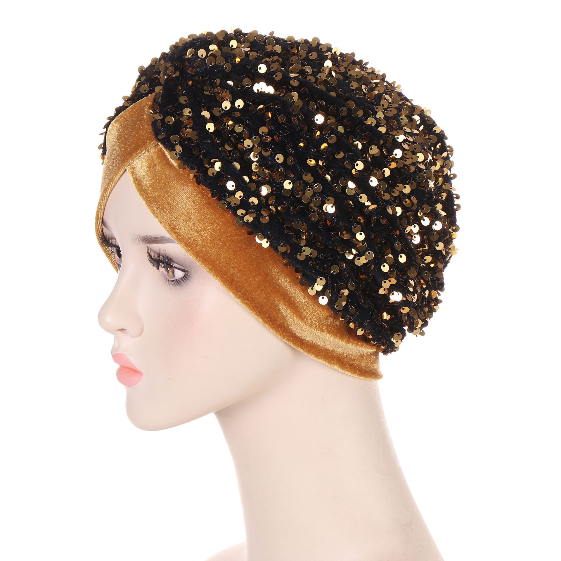 Glitter Sequins Velvet Turban  - Women Accessories India recension och pris
