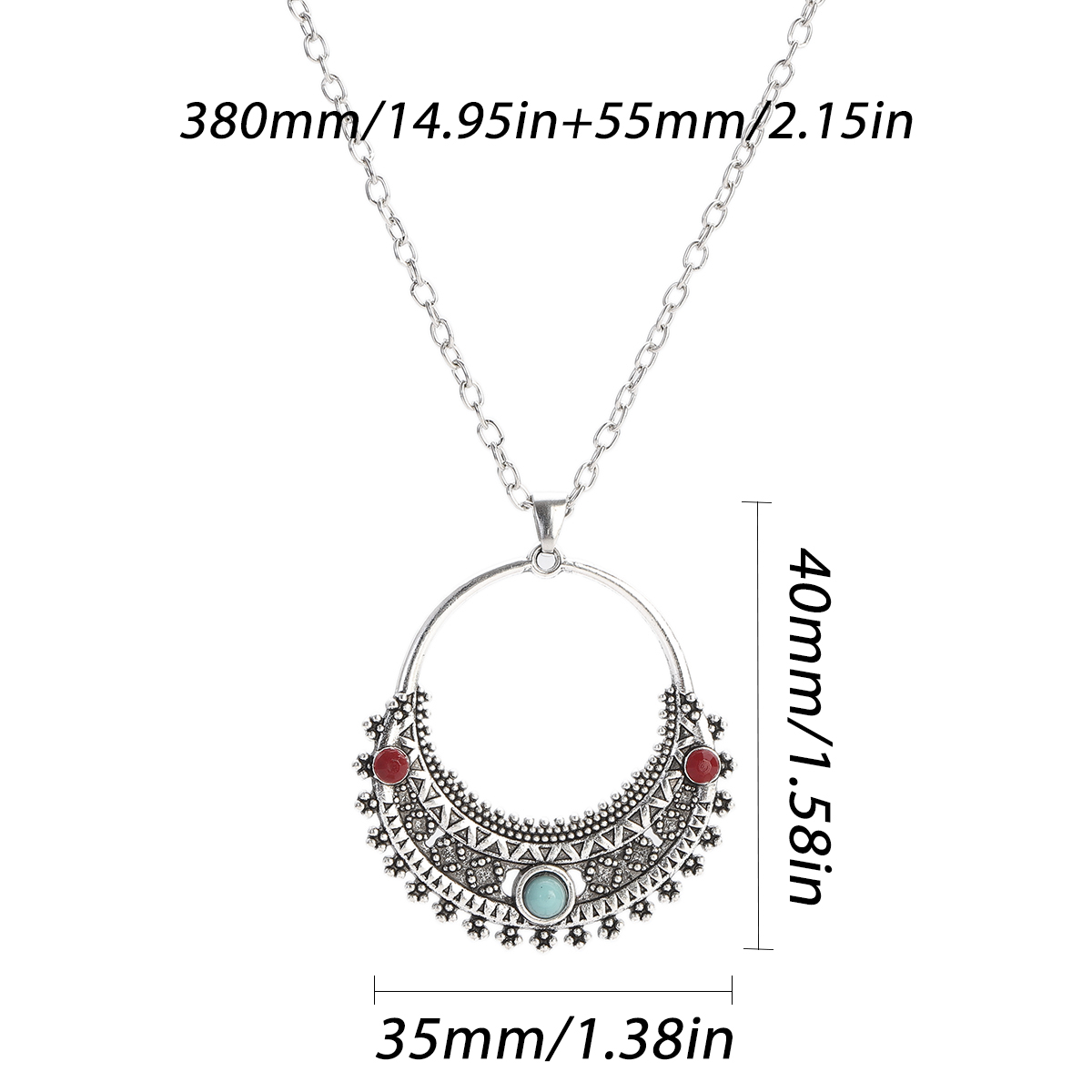 Boho Silver Color Necklace Set - Women Accessories India recension och pris