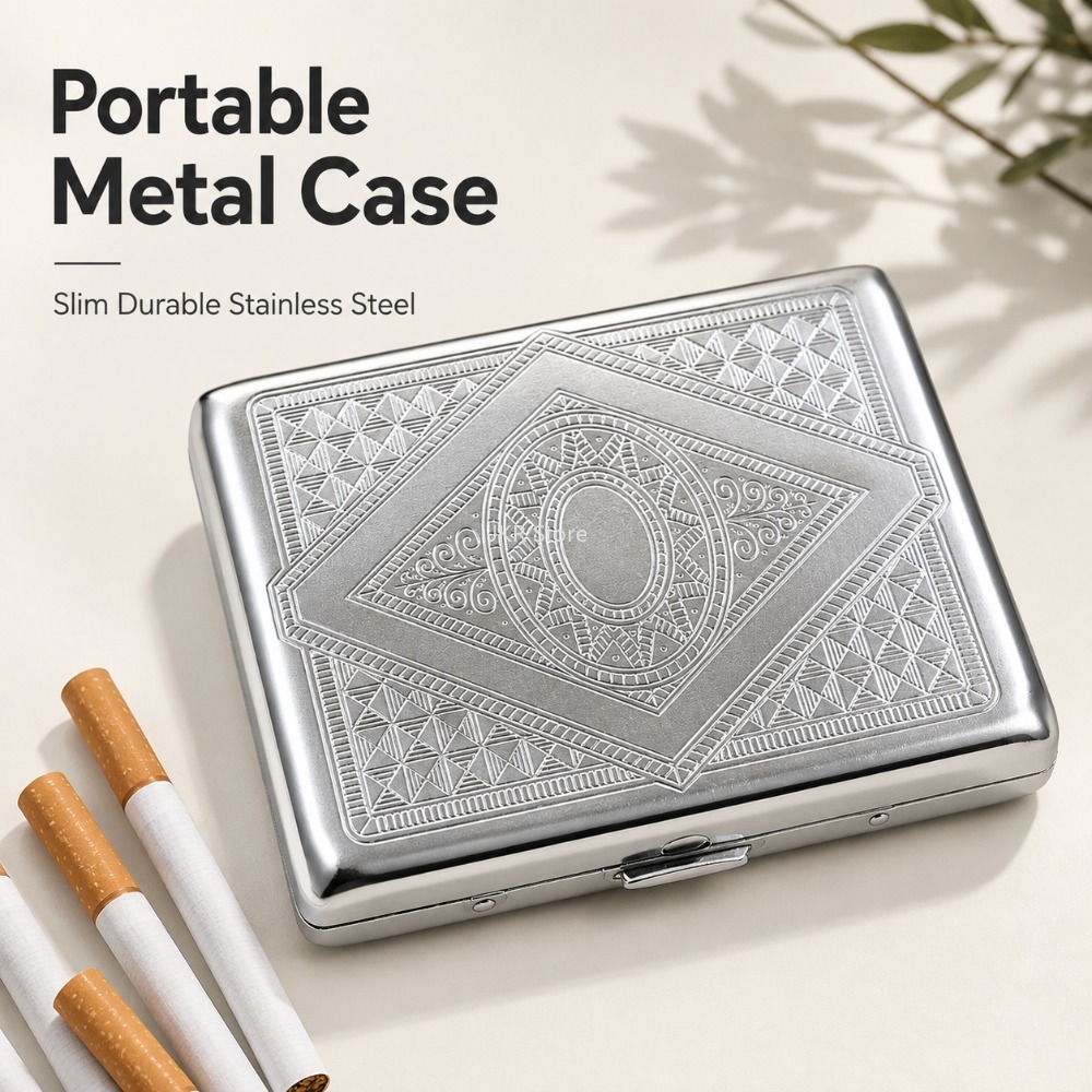 Stainless Steel Cigarette Box  - Accessories Woman recension och pris