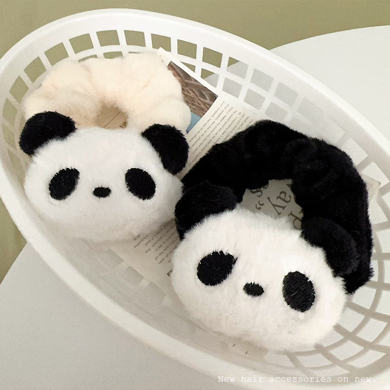 Cute Plush Panda Puppy Hair Ti - Women'S Winter Accessories Set recension och pris