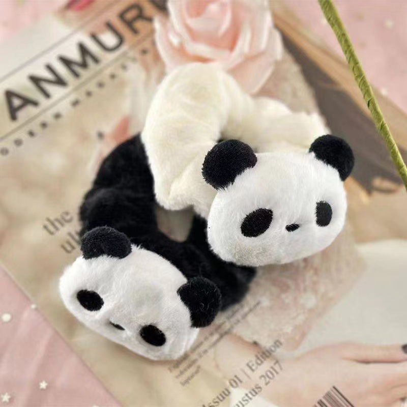 Cute Plush Panda Puppy Hair Ti - Women'S Winter Accessories Set recension och pris