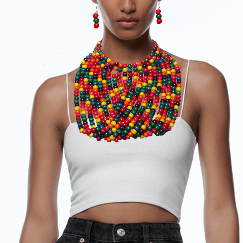 African style wood bead fringe - Women'S Accessories Amazon recension och pris