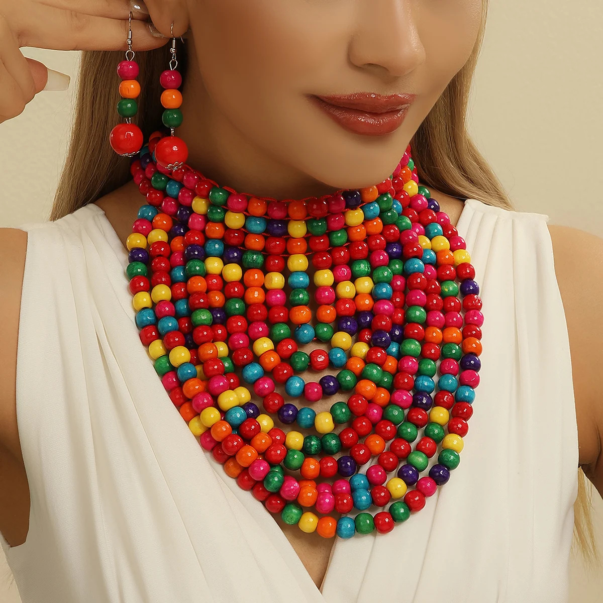 African style wood bead fringe - Women'S Accessories Amazon recension och pris