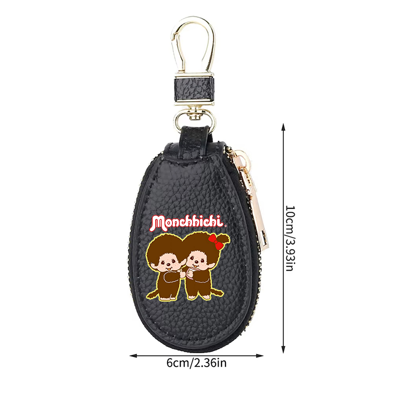 1pcs MONCHHICHI Leather Zipper - Women'S Keychain Accessories recension och pris
