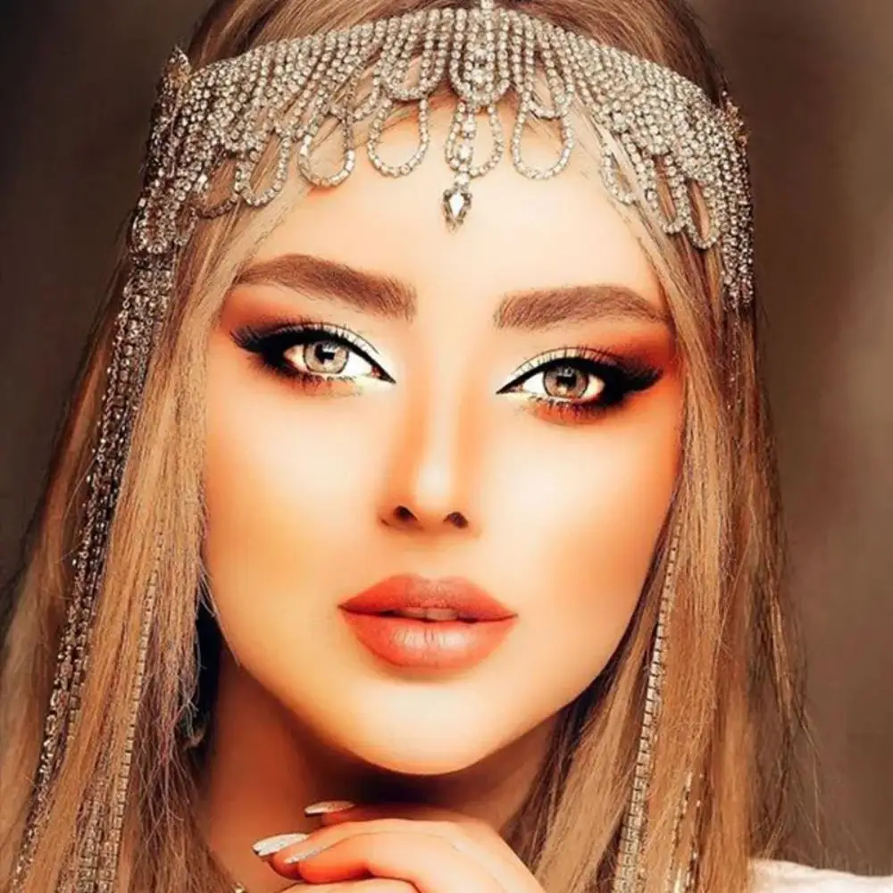 Multilayer Rhinestone Fringe H - Women Accessories India recension och pris