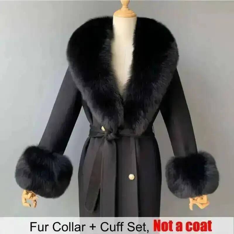 Real Fur Collar And Cuffs Set  - Women'S Winter Accessories Set recension och pris