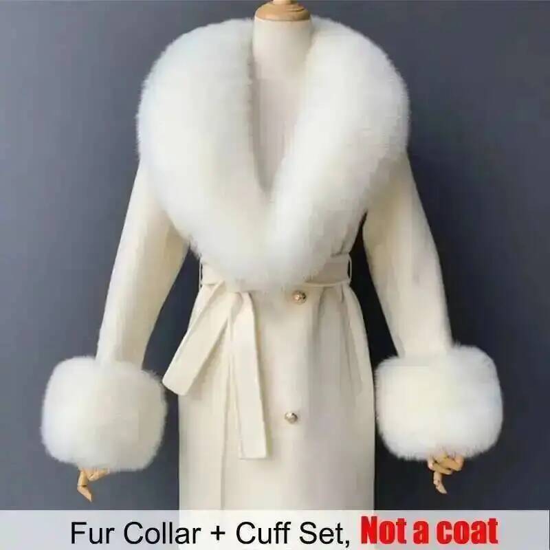 Real Fur Collar And Cuffs Set  - Women'S Winter Accessories Set recension och pris