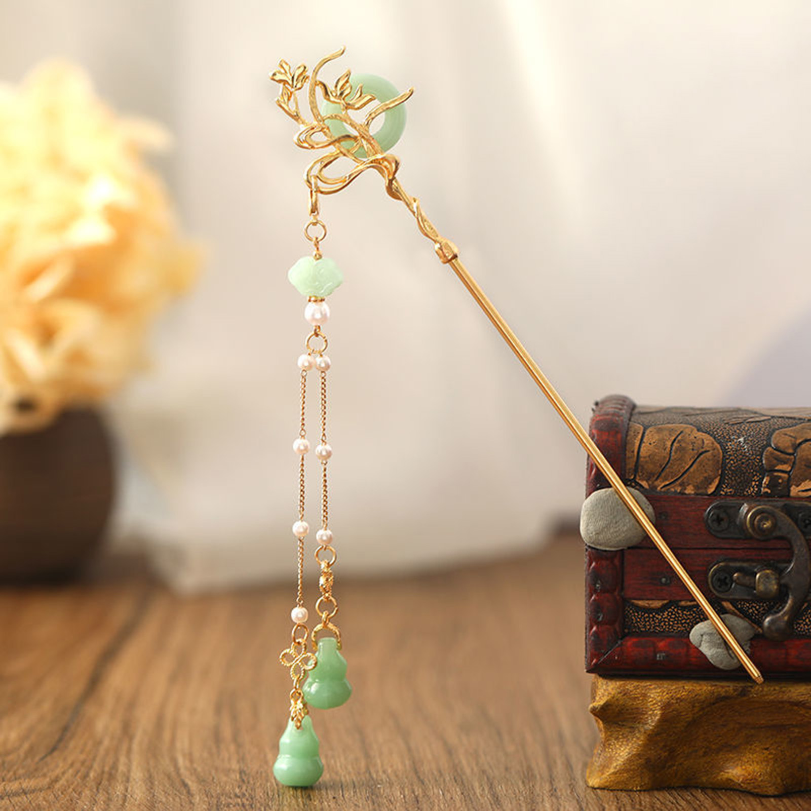 Chinese Style Glass Hairpin Fo - Women Accessories Wholesale recension och pris