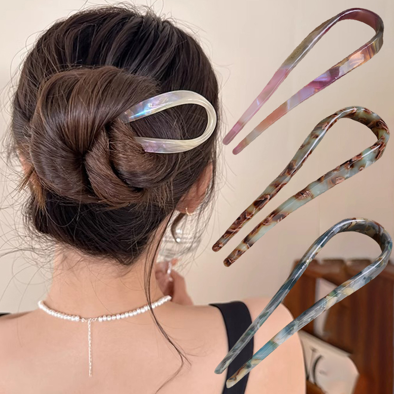 U-Shaped Hair Sticks Acetate A - Women Accessories Wholesale recension och pris