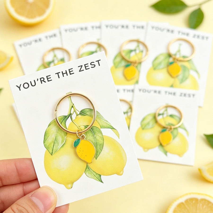 7 Chic Lemon Keychains, Includ - Women'S Keychain Accessories recension och pris
