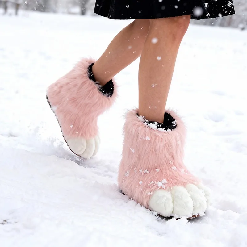 1Pair Fursuit Feet Paw Shoes K - Women'S Winter Accessories Set recension och pris