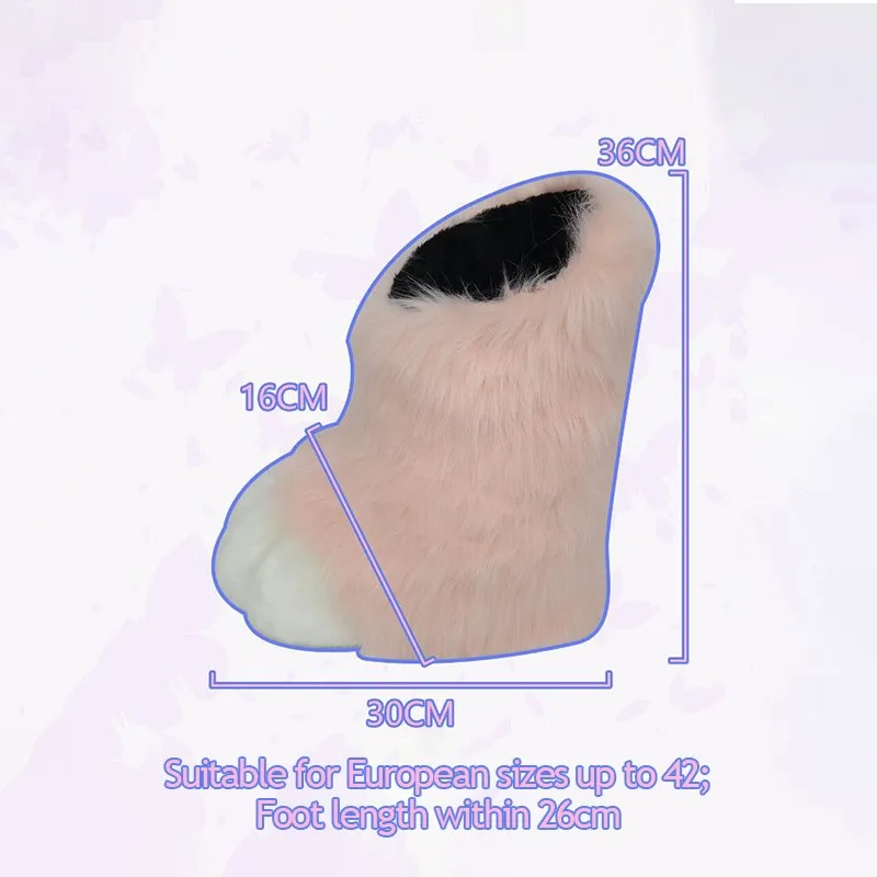 1Pair Fursuit Feet Paw Shoes K - Women'S Winter Accessories Set recension och pris