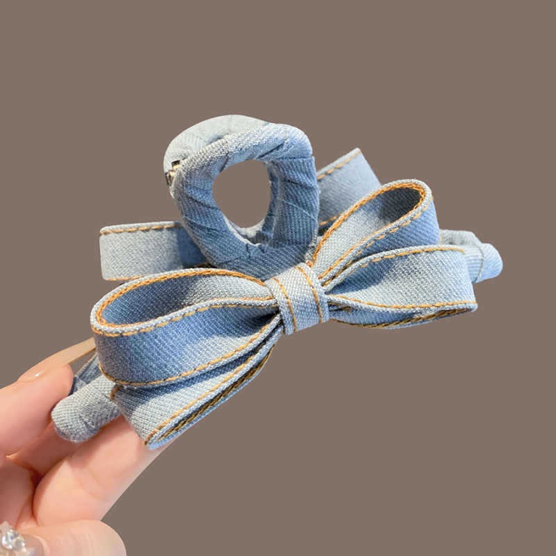 Autumn Winter Denim Bow Hair C - Women'S Winter Accessories Set recension och pris