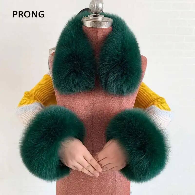 Winter Real Fur Collar And Cuf - Women'S Winter Accessories Set recension och pris