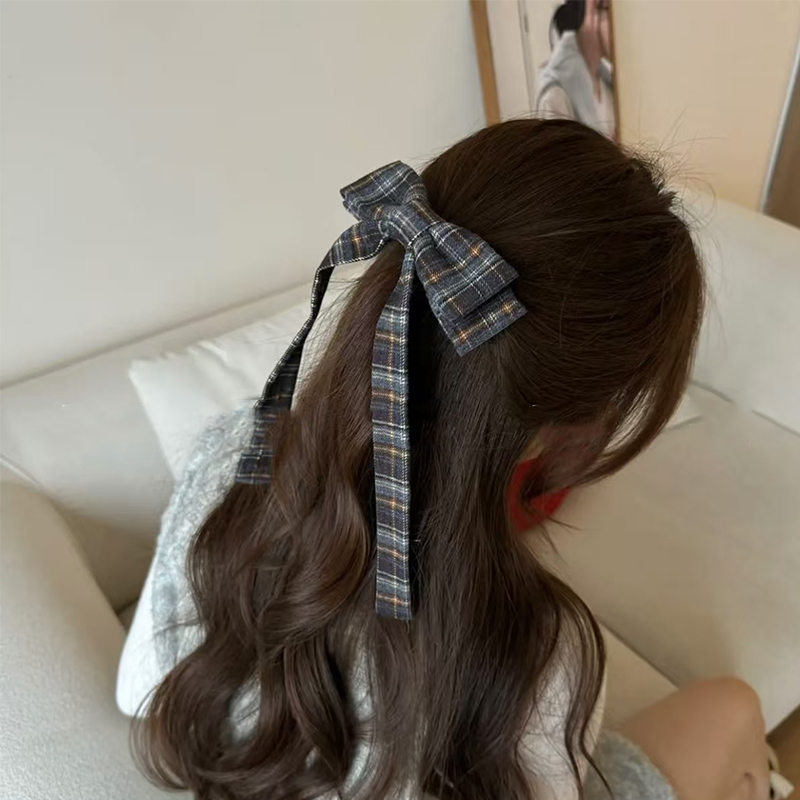 2025 Elegant Plaid Ribbon Bow  - Women'S Winter Accessories Set recension och pris