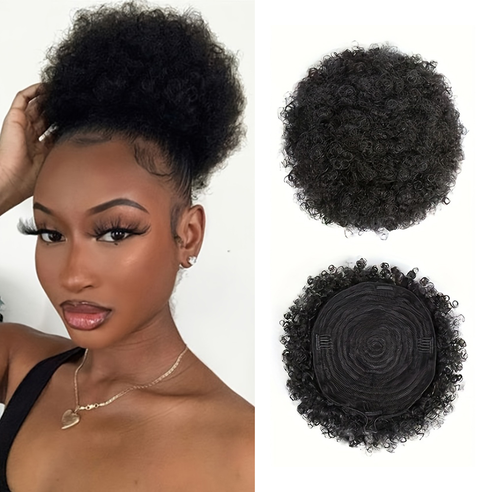 Afro Kinky Puffs 100% Human Ha - Women Accessories India recension och pris