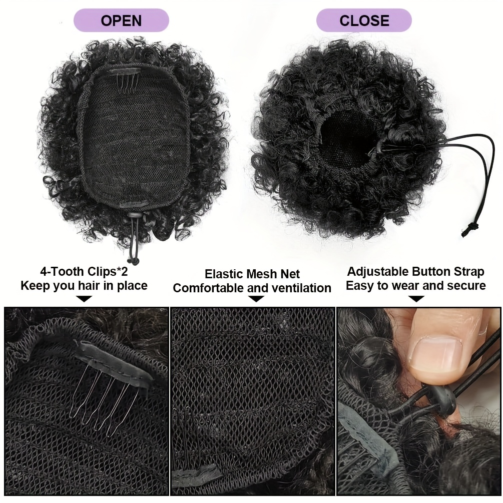 Afro Kinky Puffs 100% Human Ha - Women Accessories India recension och pris